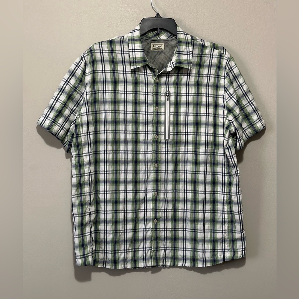 LL Bean Men's Size XL Cool Weave Shirt Moisture Wick Outdoor Fishing Hiking